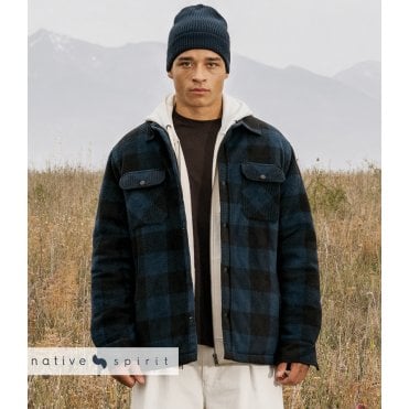 Native Spirit Checked Padded Overshirt