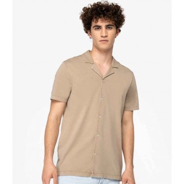 Native Spirit Jersey Short Sleeve Bowling Collar Shirt