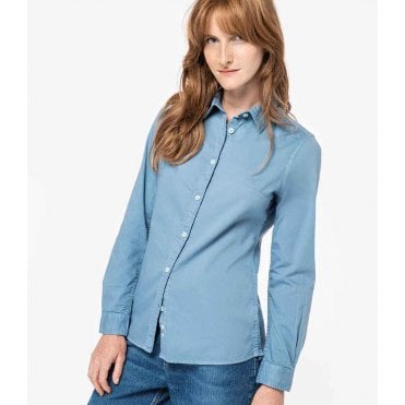 Native Spirit Ladies Washed Long Sleeve Shirt