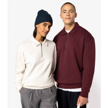 Native Spirit Unisex 1/4 Zip Sweatshirt with Polo Collar