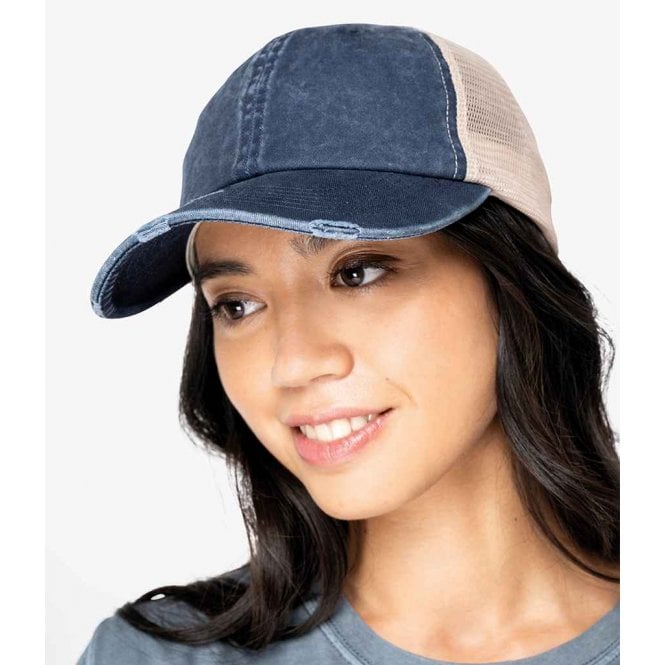 Native Spirit  Washed Trucker Destroy Cap