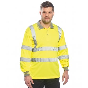 Portwest Hi-Vis Long Sleeve Polo Shirt