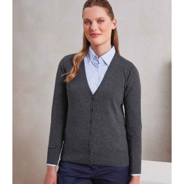 Premier Ladies Cotton Acrylic V Neck Cardigan