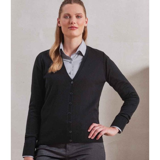 Premier  Ladies Essential Acrylic V Neck Cardigan