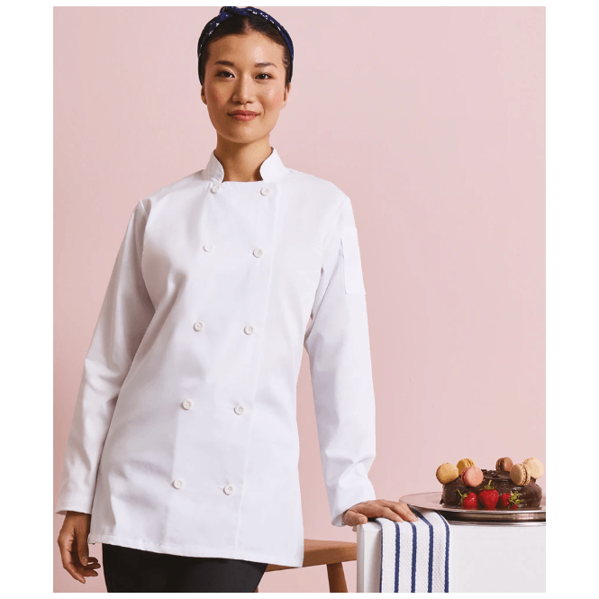 Premier  Ladies Long Sleeve Chefs Jacket