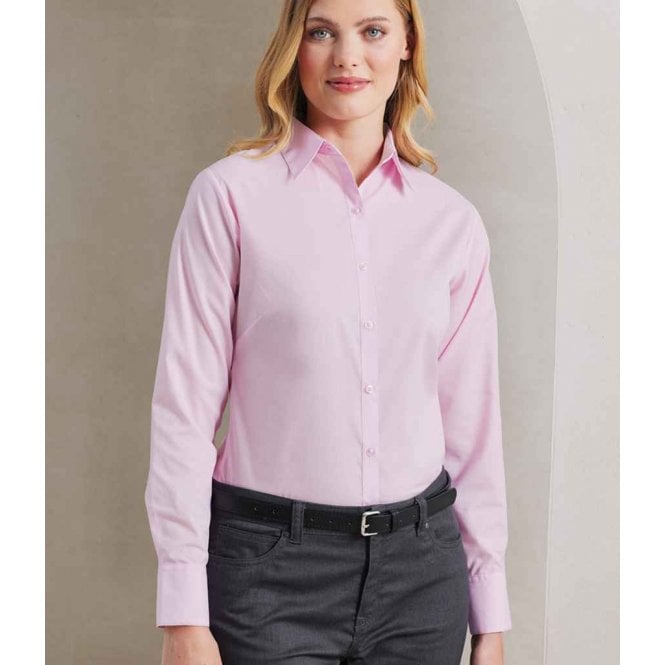 Premier  Ladies Long Sleeve Poplin Blouse