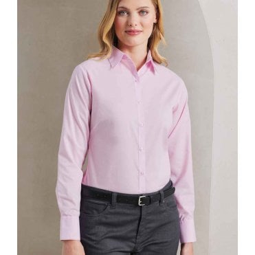 Premier Ladies Long Sleeve Poplin Blouse