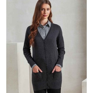 Premier Ladies Longline V Neck Cardigan