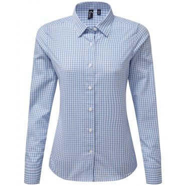 Premier Ladies Maxton Check Long Sleeve Shirt