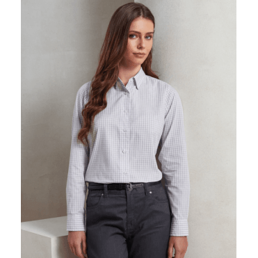 Premier Ladies Maxton Check Long Sleeve Shirt