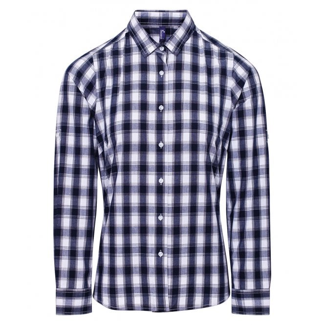 Premier  Ladies Mulligan Check Long Sleeve Shirt