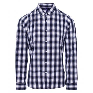 Premier Ladies Mulligan Check Long Sleeve Shirt