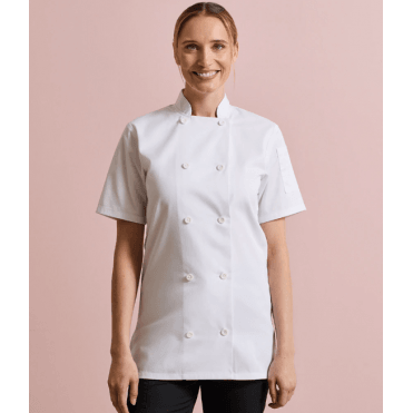 Premier Ladies Short Sleeve Chef's Jacket