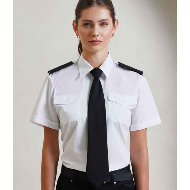 Premier  Ladies Short Sleeve Pilot Shirt
