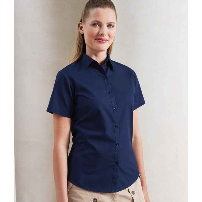 Premier  Ladies Short Sleeve Poplin Blouse