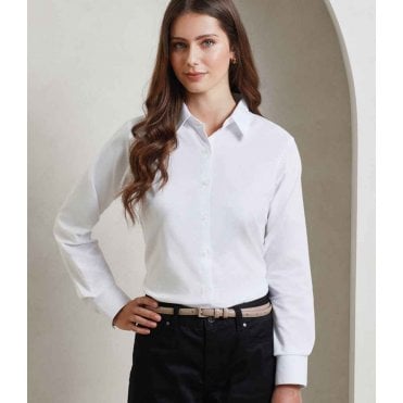Premier Ladies Signature Long Sleeve Oxford Shirt