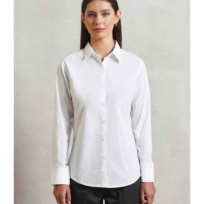 Premier  Ladies Supreme Long Sleeve Poplin Shirt
