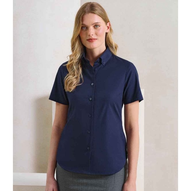 Premier  Ladies Supreme Short Sleeve Oxford Shirt