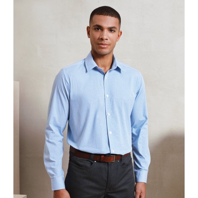 Premier  Micro Check Long Sleeve Shirt