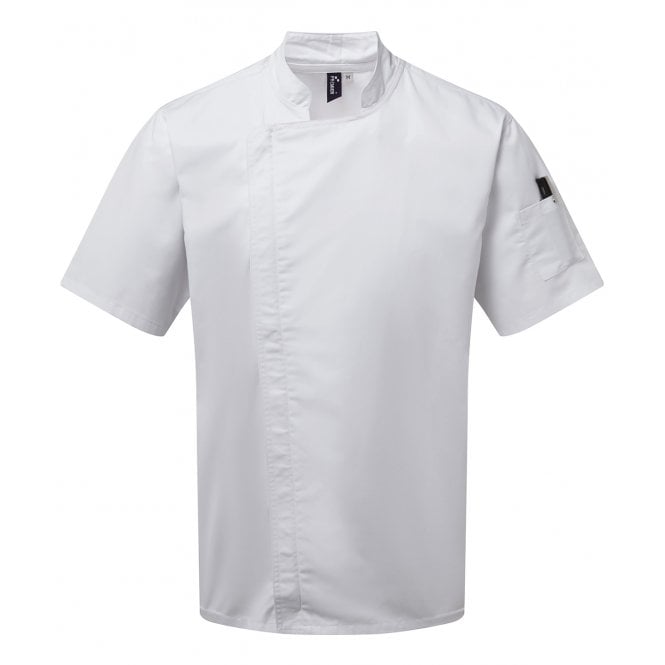 Premier  Short Sleeve Zipped Chef's Jacket