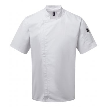 Premier Short Sleeve Zipped Chef's Jacket