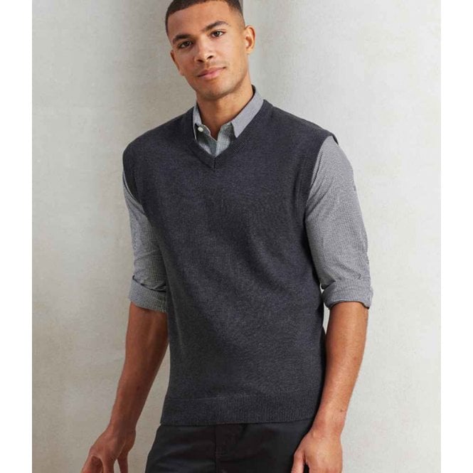 Premier  Sleeveless Cotton Acrylic V Neck Sweater