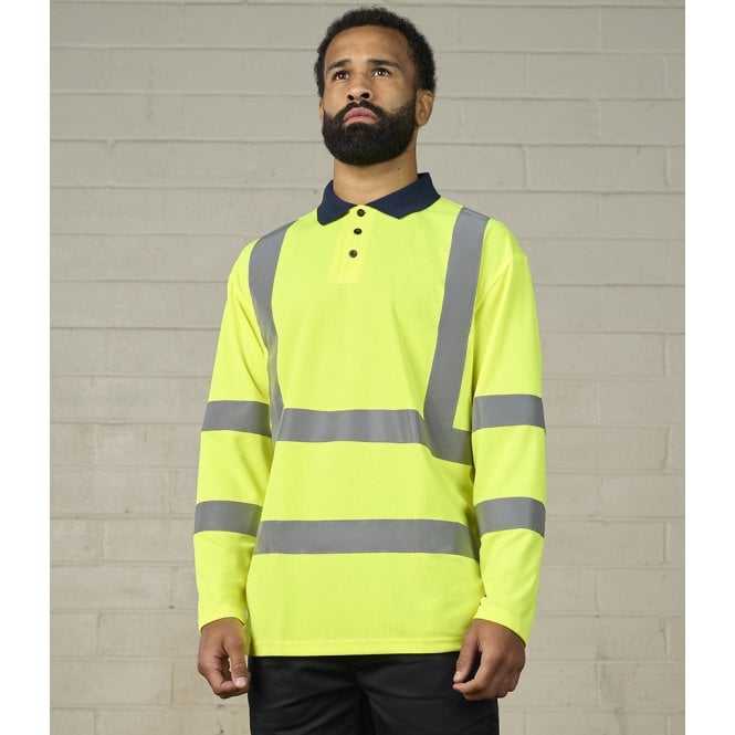PRO RTX  High Visibility Long Sleeve Polo Shirt