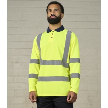 Pro RTX High Visibility Long Sleeve Polo Shirt
