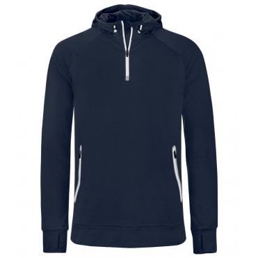 Proact Zip Neck Hooded Sweatshirt