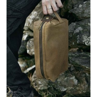 Quadra Heritage Waxed Canvas Wash Bag