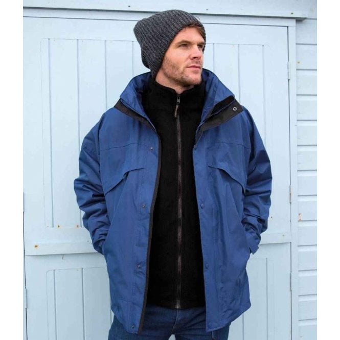 Result  3-in-1 Waterproof Zip and Clip Fleece Lined Jacket