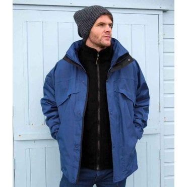 Result 3-in-1 Waterproof Zip and Clip Fleece Lined Jacket