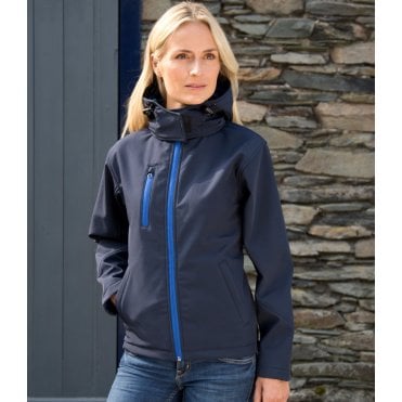 Result Core Ladies Hooded Soft Shell Jacket