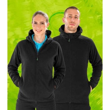 Result Genuine Recycled Hooded Micro Fleece Jacket