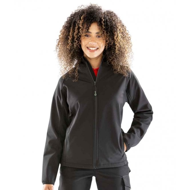 Result Recycled Result Genuine Recycled Ladies Three Layer Printable Hooded Soft Shell Jacket