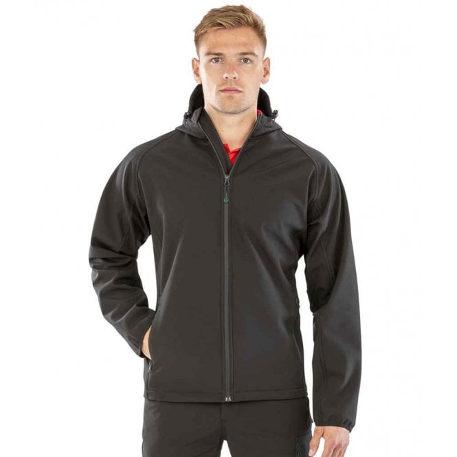 Result Recycled Result Genuine Recycled Three Layer Printable Hooded Soft Shell Jacket