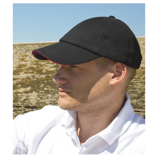 Result Headwear Result Low Profile Heavy Brushed Cotton Cap with Sandwich Peak