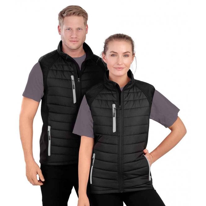 Result Recycled Result Genuine Recycled Black Compass Padded Gilet
