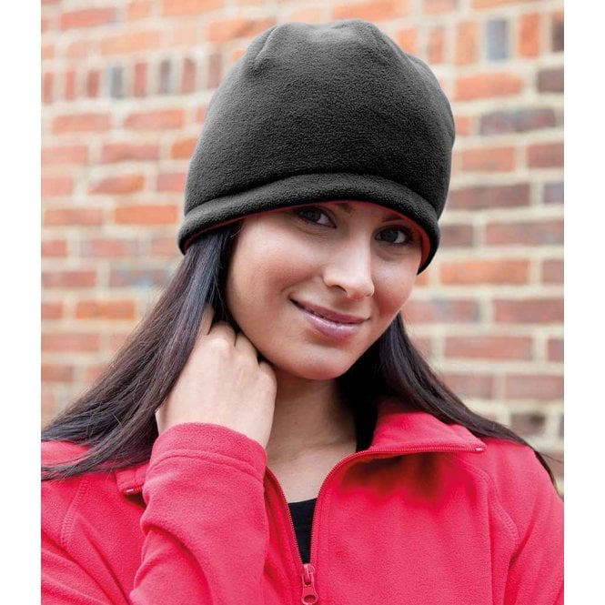 Result Winter Essentials Results Reversible Fleece Skull Hat
