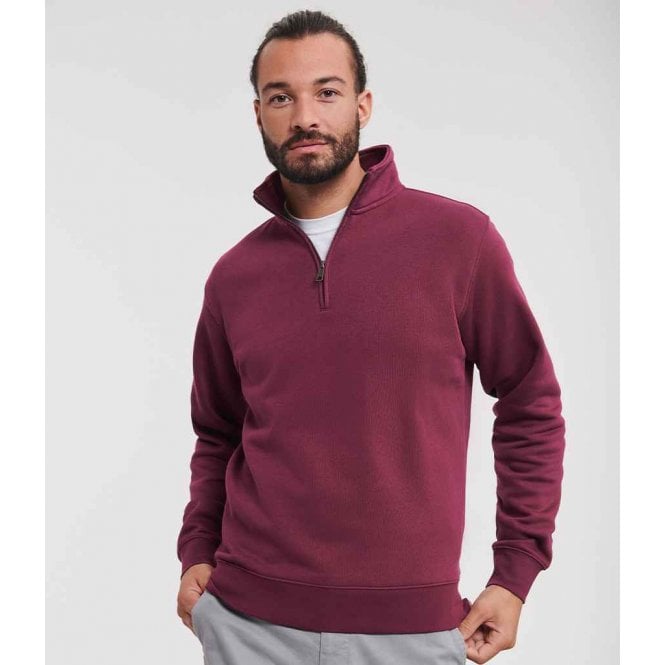 Russell  Authentic Zip Neck Sweatshirt 