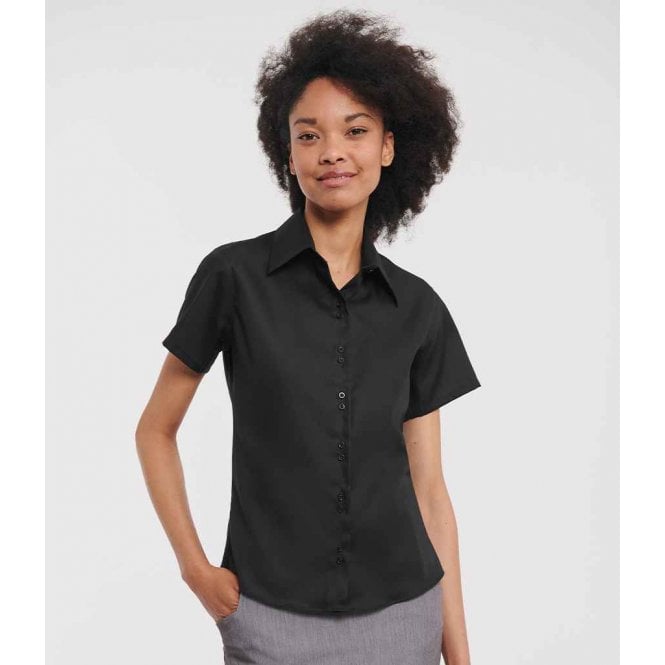 Russell Collection  Ladies Short Sleeve Ultimate Non-Iron Shirt