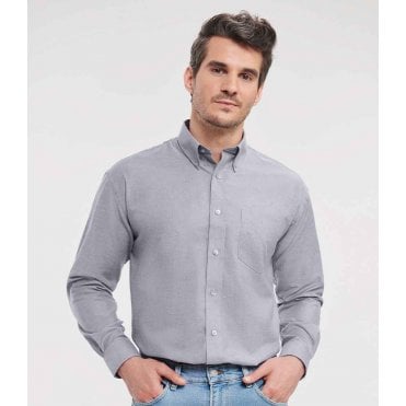 Russell Collection Long Sleeve Easy Care Oxford Shirt 