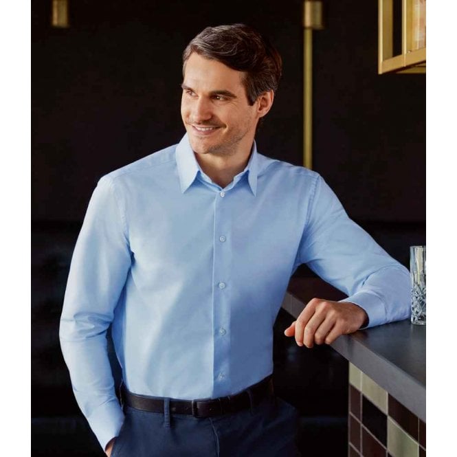 Russell Collection  Long Sleeve Tailored Oxford Shirt