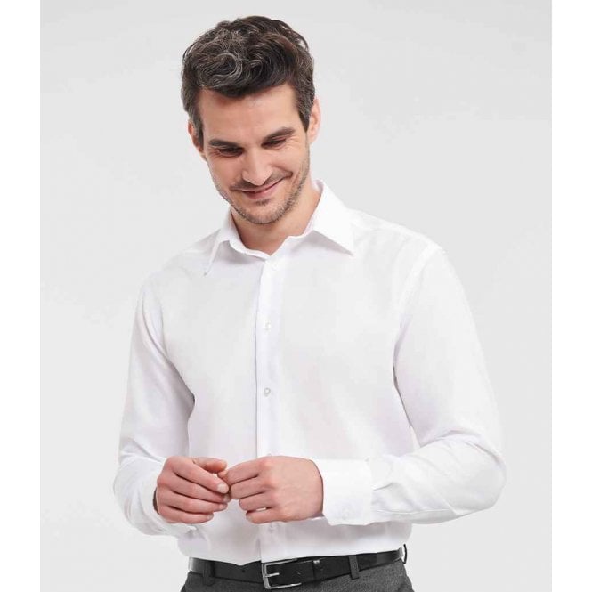 Russell Collection  Long Sleeve Tailored Ultimate Non-Iron Shirt