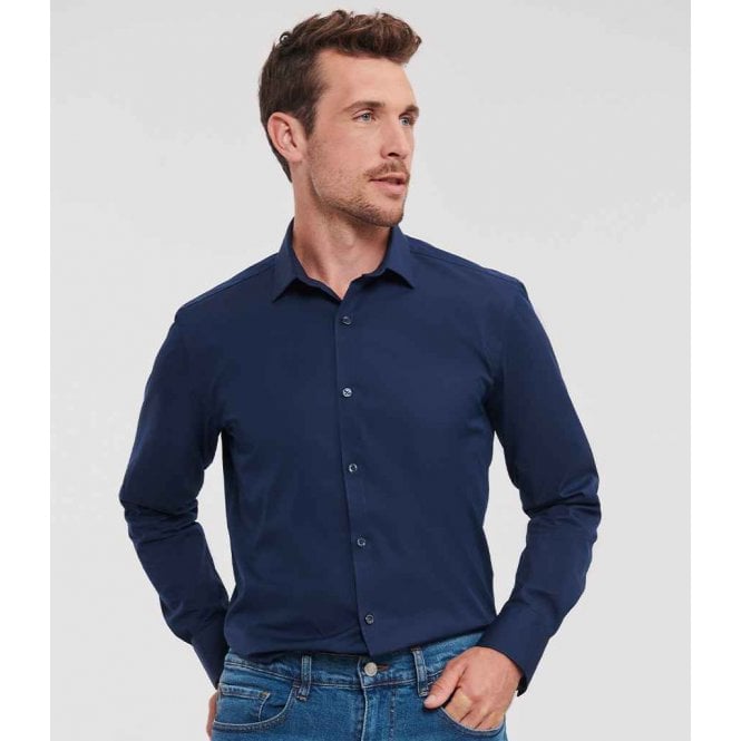 Russell Collection  Long Sleeve Ultimate Stretch Shirt