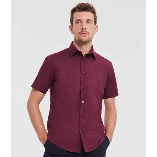 Russell Collection  Short Sleeve Easy Care Fitted Shirt
