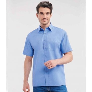 Russell Collection Short Sleeve Easy Care Poplin Shirt