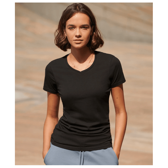 SF Clothing SF Ladies Feel Good Stretch V Neck T-Shirt