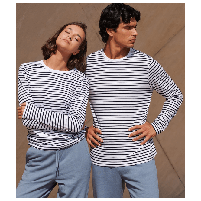 SF Clothing SF Unisex Long Sleeve Striped T-Shirt
