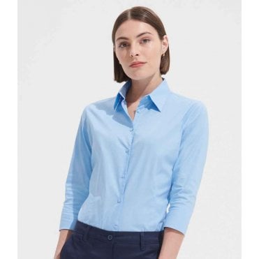 SOL'S Ladies Effect 3/4 Sleeve Fitted Shirt